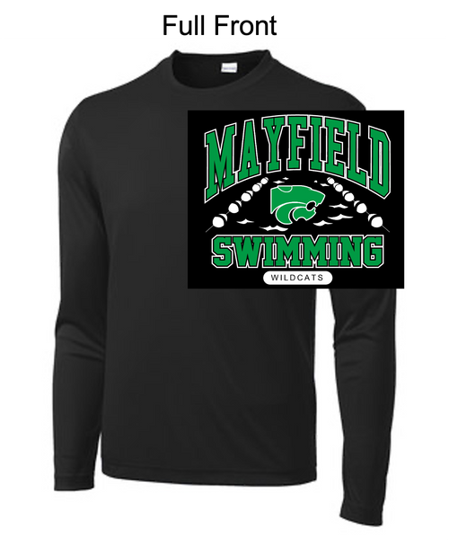 BLACK PERFORMANCE TEE - LONG SLEEVE (ADULT AND YOUTH)  mayswimropes