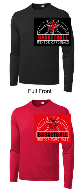 PERFORMANCE TEE - LONG SLEEVE (ADULT AND YOUTH)  mhsbbbballcard