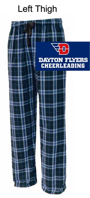 NAVY AND CAROLINA BLUE FLANNEL PANTS WITH POCKET (YOUTH AND ADULT) daytonchthigh
