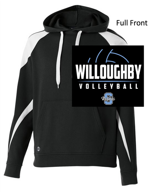 BLACK WITH WHITE COTTON/POLYESTER FLEECE HOOIDE (YOUTH AND ADULT) warvol