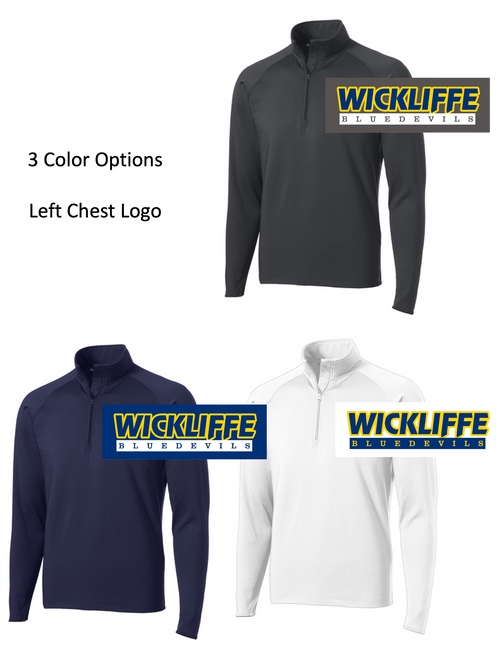 POLYESTER 1/4 ZIPPER -LONG SLEEVE (ADULT AND LADIES) wicksoftlcgen