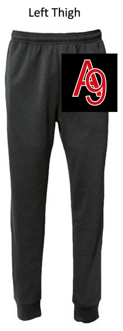 BLACK POLYESTER JOGGER PANTS WITH POCKET (YOUTH AND ADULT) andy9ersthigh