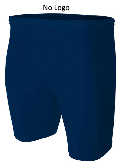 NAVY POLYESTER 8" COMPRESSION SHORTS (ADULT) wicktf