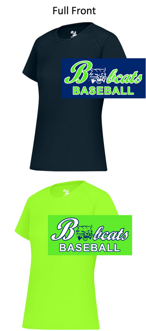 SHORT SLEEVE LADIES POLYESTER T-SHIRT (LADIES) bobcatcat