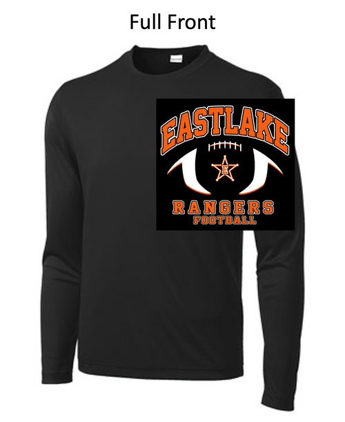 BLACK PERFORMANCE TEE - LONG SLEEVE (ADULT AND YOUTH) emsfb