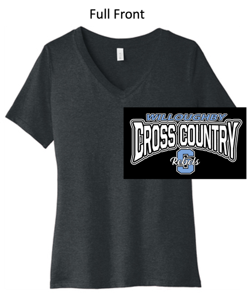 BLACK LADIES VNECK T-SHIRT  (LADIES) warxcarrow