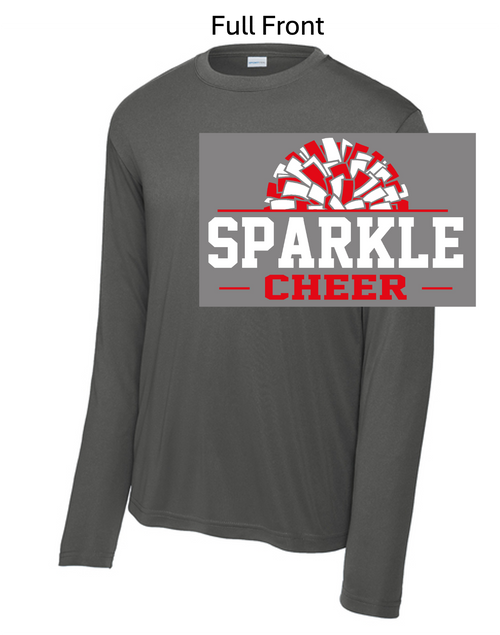 IRON GREY PERFORMANCE TEE - LONG SLEEVE (YOUTH and ADULT) sparkchhalfpom