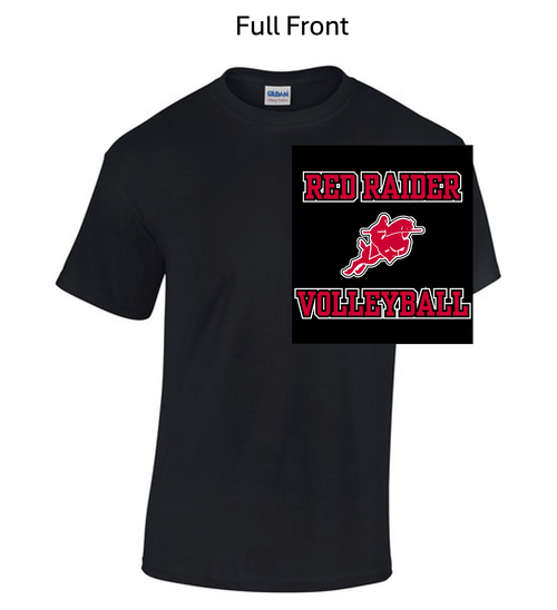 BLACK SHORT SLEEVE COTTON T-SHIRT (ADULT AND YOUTH) harvolplayer