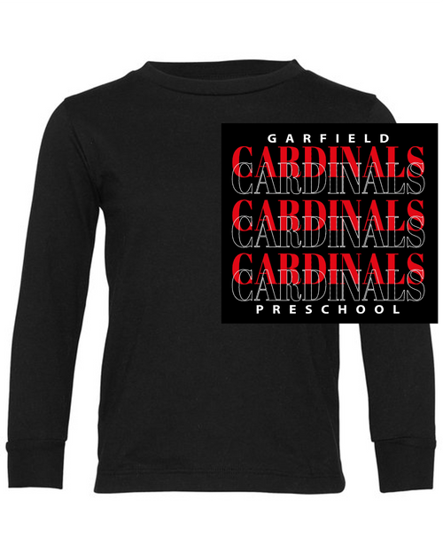 BLACK LONG SLEEVE T-SHIRT (TODDLER) garfieldprecards