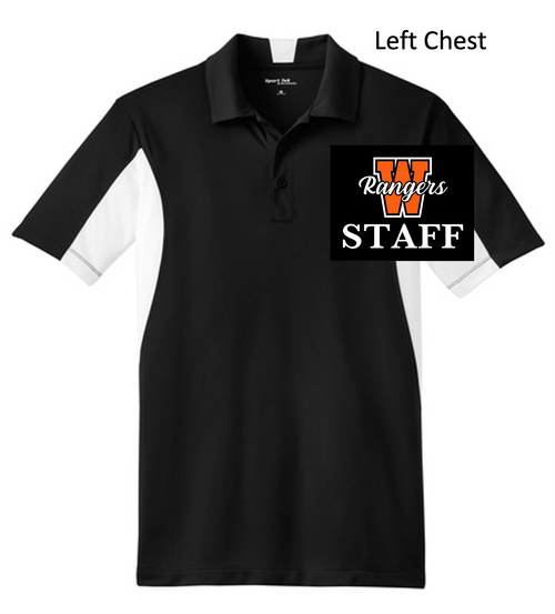 BLACK WITH WHITE POLO (ADULT) lanstaffmono