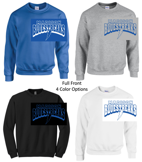 CREW SWEATSHIRT (YOUTH AND ADULT)  madisouthbolt