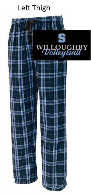 NAVY AND COLUMBIA BLUE FLANNEL PANTS WITH POCKET (YOUTH AND ADULT) warvolthigh