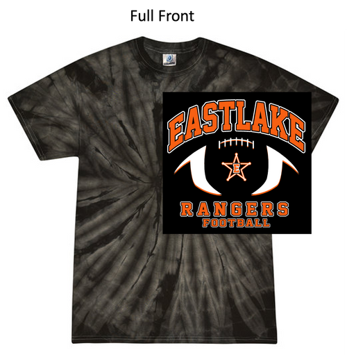 BLACK TIE DYE SHORT SLEEVE COTTON T-SHIRT (ADULT AND YOUTH) emsfb