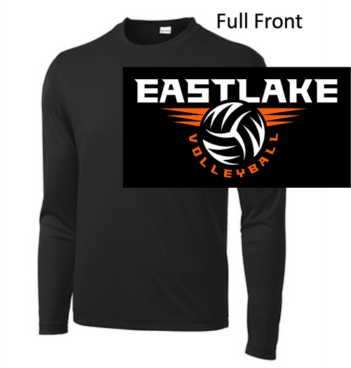 BLACK PERFORMANCE TEE - LONG SLEEVE (ADULT AND YOUTH)  emsvol
