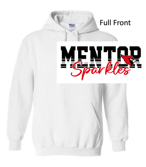 WHITE HOODED SWEATSHIRT (YOUTH AND ADULT) sparkchlines