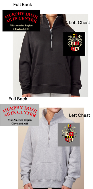 COTTON POLYESTER FLEECE 1/2 ZIPPER -LONG SLEEVE (ADULT AND LADIES) murphylcback