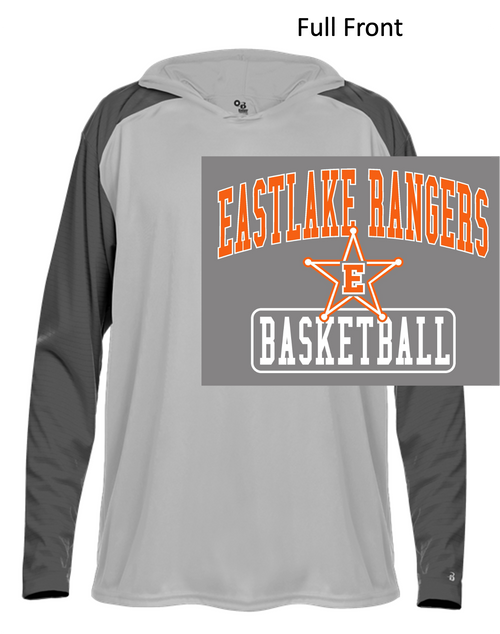 SILVER WITH GRAPHITE LIGHTWEIGHT POLYESTER HOODIE (ADULT AND YOUTH) emsbbb