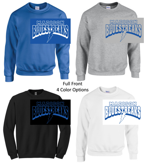 CREW SWEATSHIRT (YOUTH AND ADULT)  madielemblue