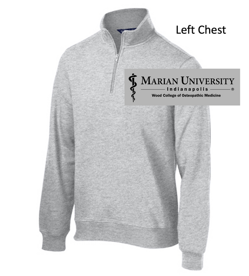 ATHLETIC HEATHER POLYESTER 1/4 ZIPPER LONG SLEEVE (ADULT AND LADIES)  marian