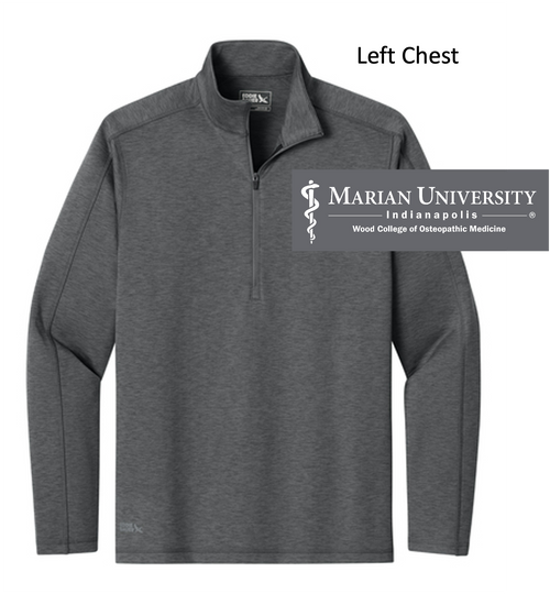 DARK GREY EDDIE BAUER POLYESTER SPANDEX FLEECE 1/4 ZIPPER LONG SLEEVE (ADULT AND LADIES)  marian