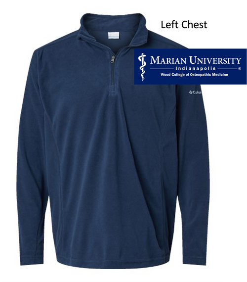 NAVY COLUMBIA LIGHT WEIGHT MICROFLEECE HALF ZIPPER LONG SLEEVE (ADULT AND LADIES)  marian