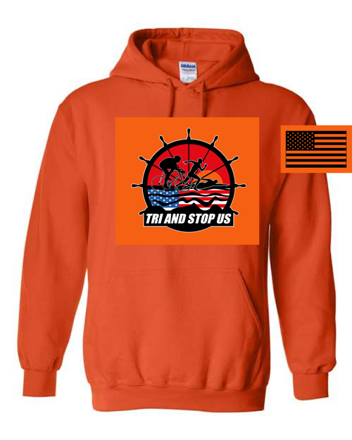 ORANGE HOODED SWEATSHIRT (YOUTH AND ADULT) trirun
