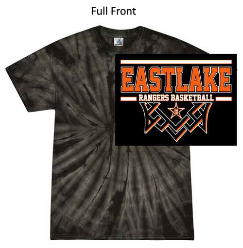 BLACK TIE DYE SHORT SLEEVE COTTON T-SHIRT (ADULT AND YOUTH) emsgbb