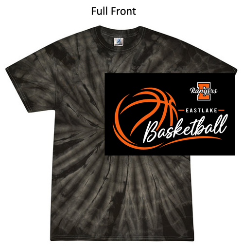 BLACK TIE DYE SHORT SLEEVE COTTON T-SHIRT (ADULT AND YOUTH) emsgbb