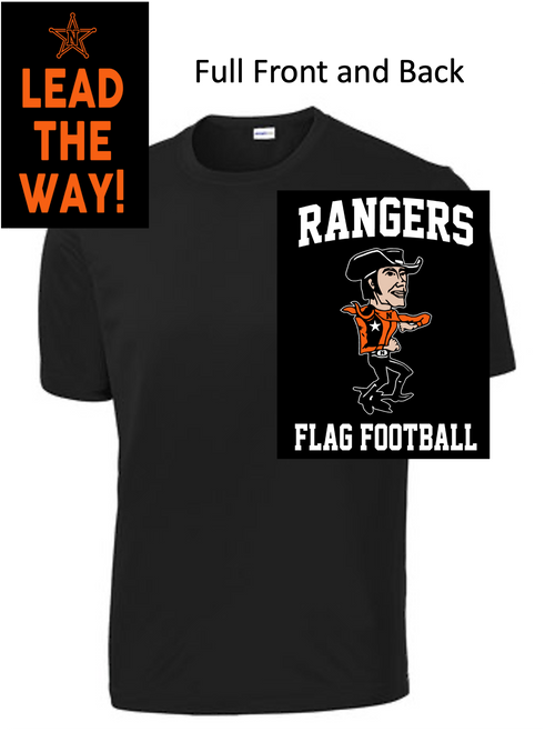 BLACK PERFORMANCE TEE - SHORT SLEEVE (ADULT AND YOUTH) northflagranger