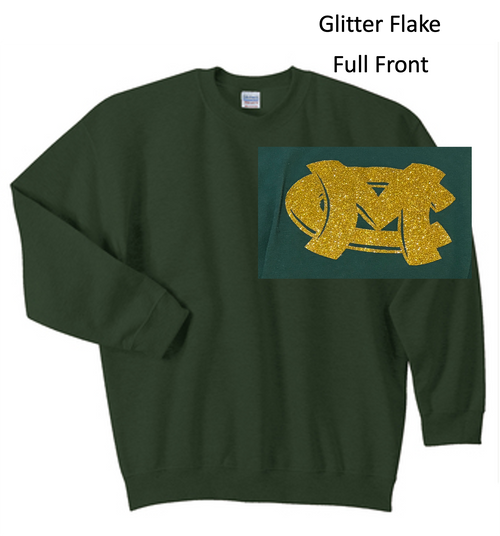 FOREST GREEN CREW SWEATSHIRT (YOUTH AND ADULT) mcglitflake