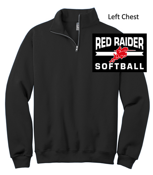 BLACK SWEATSHIRT 1/4 ZIPPER -LONG SLEEVE (ADULT) harsoftplaylc