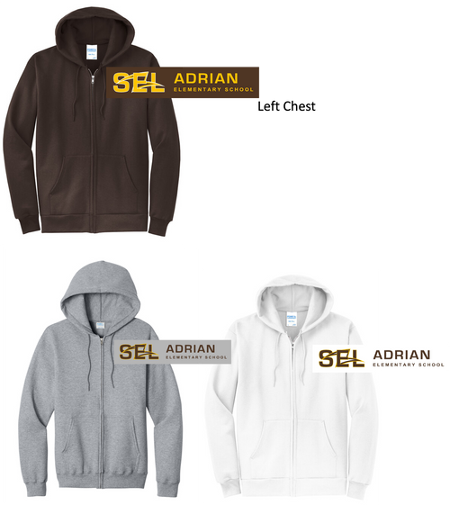 FLEECE FULL ZIPPER HOODED JACKET (ADULT and YOUTH) adrianlc