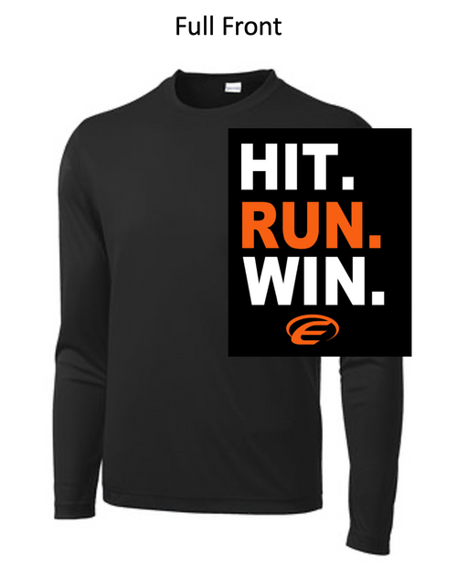 BLACK PERFORMANCE TEE - LONG SLEEVE (ADULT AND YOUTH) eastleaghit