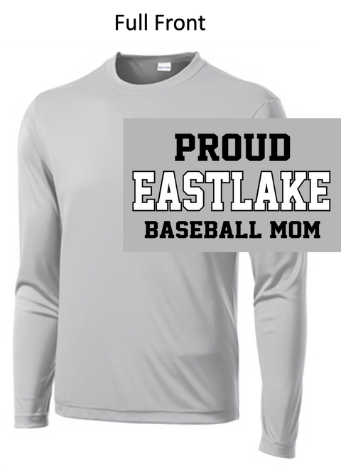 SILVER PERFORMANCE TEE - LONG SLEEVE (ADULT AND YOUTH) eastleagmom