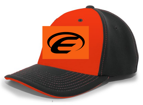 BLACK AND ORANGE BASEBALL HAT  (3 SIZES)  eastleagmono