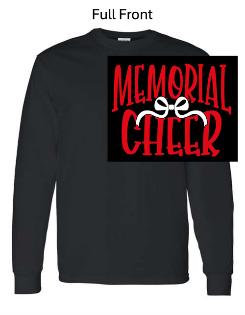 BLACK LONG SLEEVE T-SHIRT (YOUTH AND ADULT) memcheer