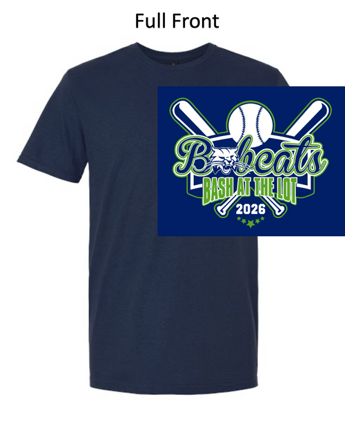 NAVY SHORT SLEEVE SOFT STYLE COTTON T-SHIRT (ADULT AND YOUTH) bobcatbash