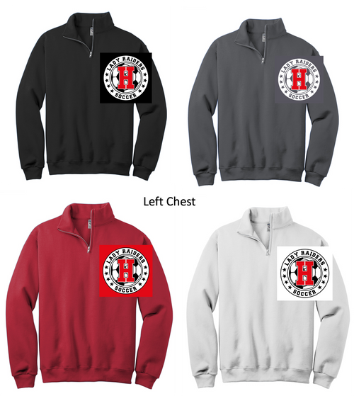 COTTON/POLYESTER 1/4 ZIPPER (ADULT) hargsoc