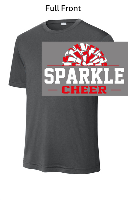 IRON GREY PERFORMANCE TEE - SHORT SLEEVE (YOUTH AND ADULT) sparkchhalfpom