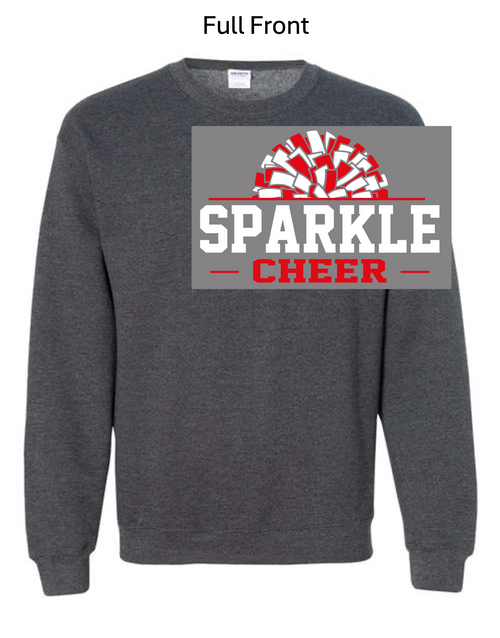 DARK HEATHER CREW SWEATSHIRT (YOUTH AND ADULT)  sparkchhalfpom