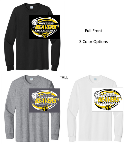 TALL LONG SLEEVE T-SHIRT (TALL ADULT) rivervolball