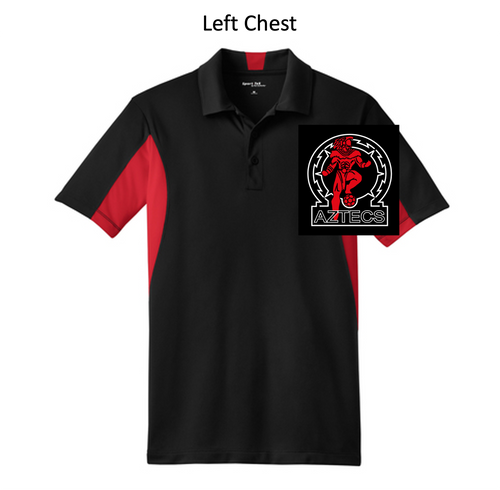 BLACK WITH RED POLO (ADULT) aztecslc
