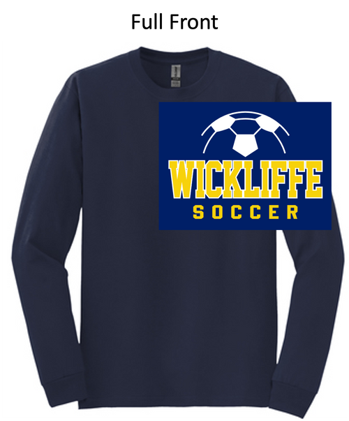 NAVY LONG SLEEVE T-SHIRT (YOUTH AND ADULT)  wicksocboyhalf