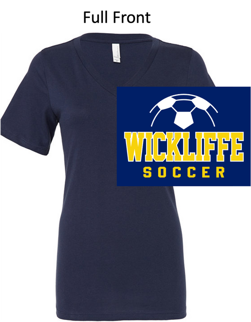 LADIES VNECK T-SHIRT  (LADIES) wicksocboyhalf
