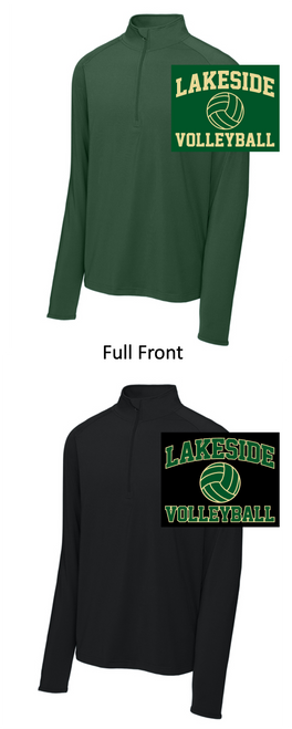 POLYESTER 1/4 ZIPPER -LONG SLEEVE (ADULT AND LADIES) lakesidevolball