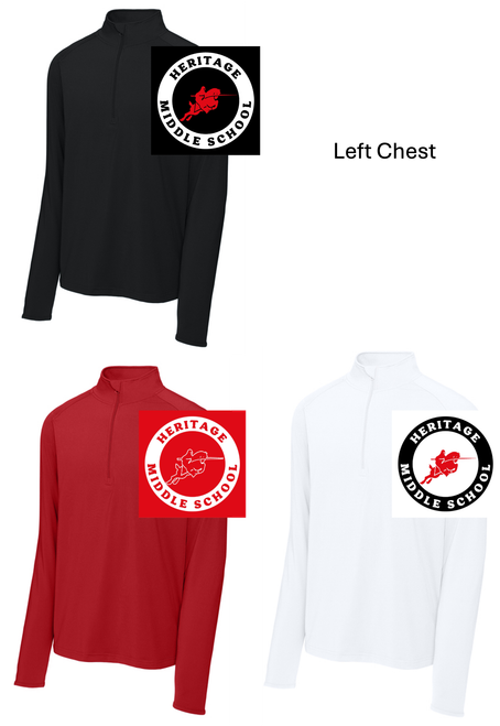 POLYESTER 1/4 ZIPPER -LONG SLEEVE (ADULT AND LADIES) harboostmidlc