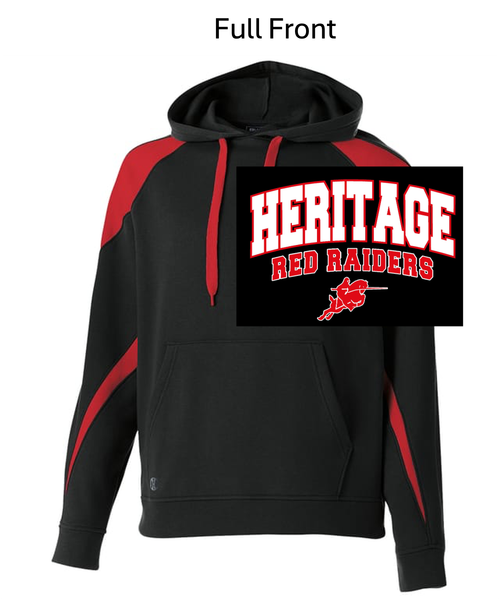 BLACK WITH RED COTTON/POLYESTER FLEECE HOODIE (YOUTH AND ADULT) harboostheritrr