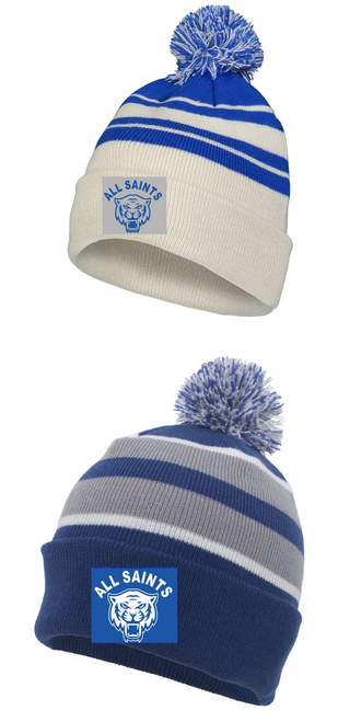 ACRYLIC KNIT POM POM HAT (ONE SIZE) allsaintsallmono