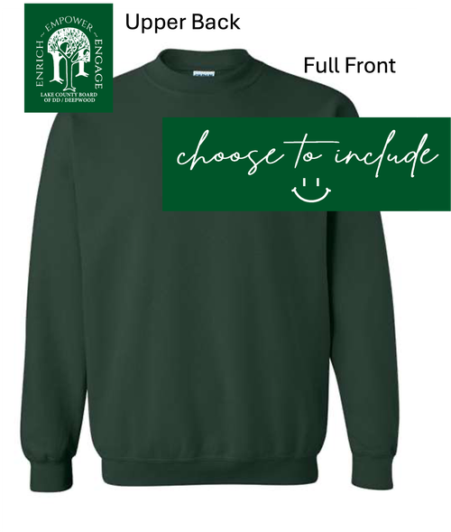 DARK GREEN CREW SWEATSHIRT (YOUTH AND ADULT)  broadmoorsmile