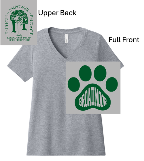 ATHLETIC HEATHER LADIES VNECK T-SHIRT  (LADIES) broadmoorpaw